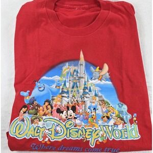 WALT DISNEY WORLD Where Dreams Come True Shirt XL mickey Tinker Bell Dumbo Vtg